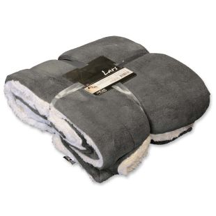 Unique Living Fleece Plaid Lars Dark Grey 150x200