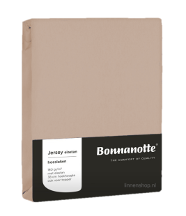 Bonnanotte (topper) Hoeslaken Jersey Elastan Beige