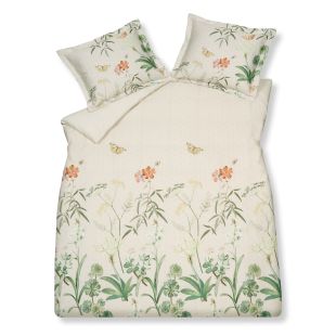 Vandyck Dekbedovertrek Flower Garden Cream Tan