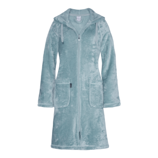 Vandyck Fleece Badjas met rits Julia Pearl Blue